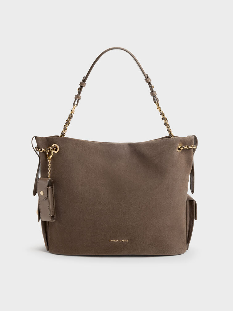 XL Lottie Side-Pocket Tote Bag, Stone Grey, hi-res
