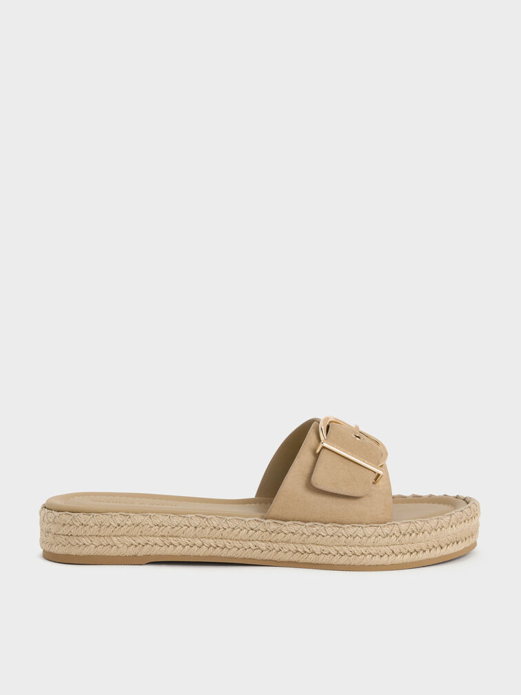 Kaida Faux Suede Buckled Espadrille Sandals, Sand2, hi-res