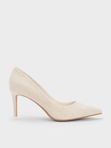 Emmy Pointed-Toe Pumps, Beige, hi-res