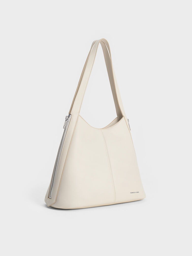 Saskia Slouchy Tote Bag, Cream, hi-res
