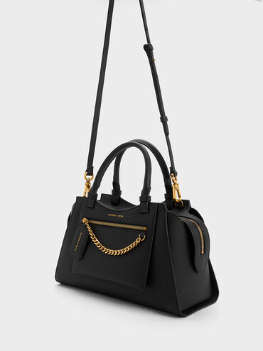 Avis Trapeze Tote Bag, Black, hi-res