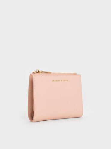Harmonee Top Zip Small Wallet, Light Pink, hi-res
