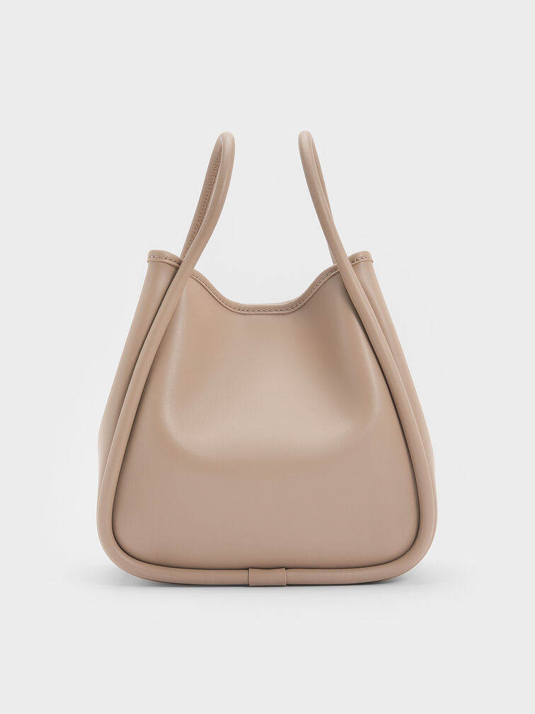 Mini Lyla Tubular Tote Bag, Taupe, hi-res