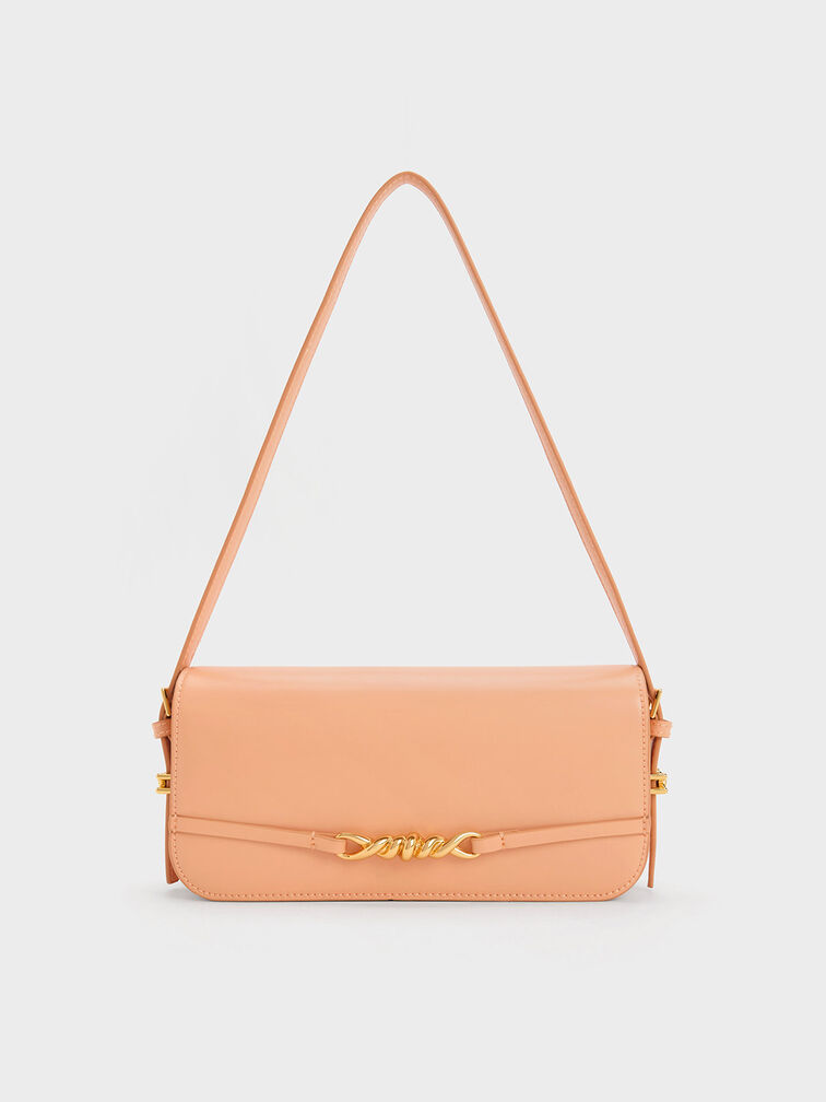 Henrietta Shoulder Bag, Orange, hi-res
