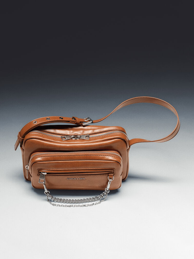 Atwood Chain Crossbody Bag, Distressed Tan, hi-res