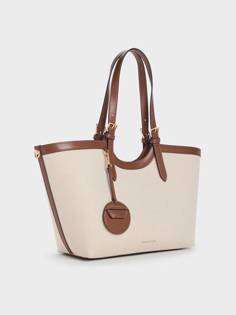 XL Enola Canvas Tote Bag, Chocolate, hi-res