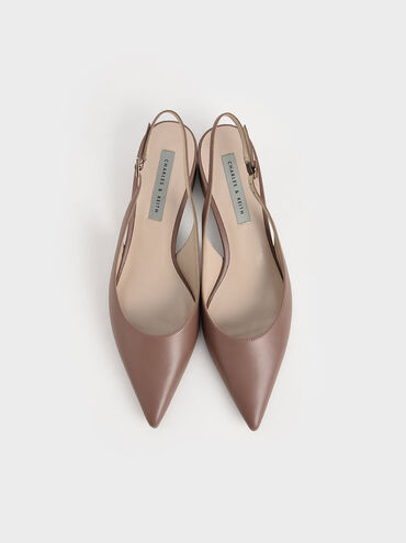 Pointed Toe Slingback Pumps, Mauve, hi-res