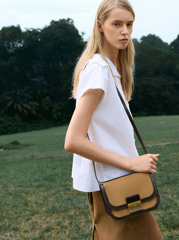 Charlot Recycled Suede Bag, Sahara Sand, hi-res