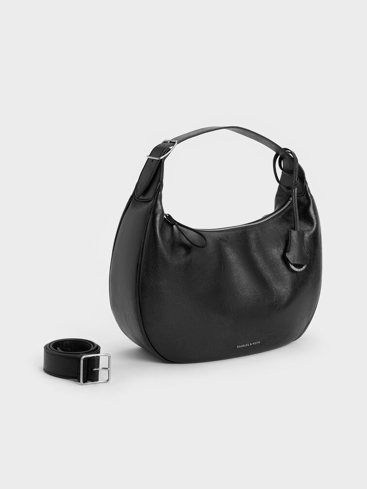 Large Vega Hobo Bag, Noir, hi-res