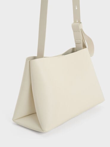 Odella Trapeze Bucket Bag, Cream, hi-res