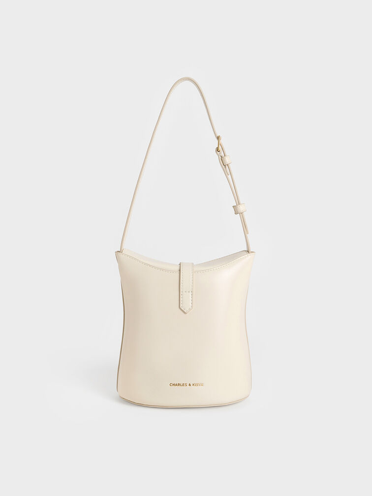 Wisteria Belted Bucket Bag, Cream, hi-res