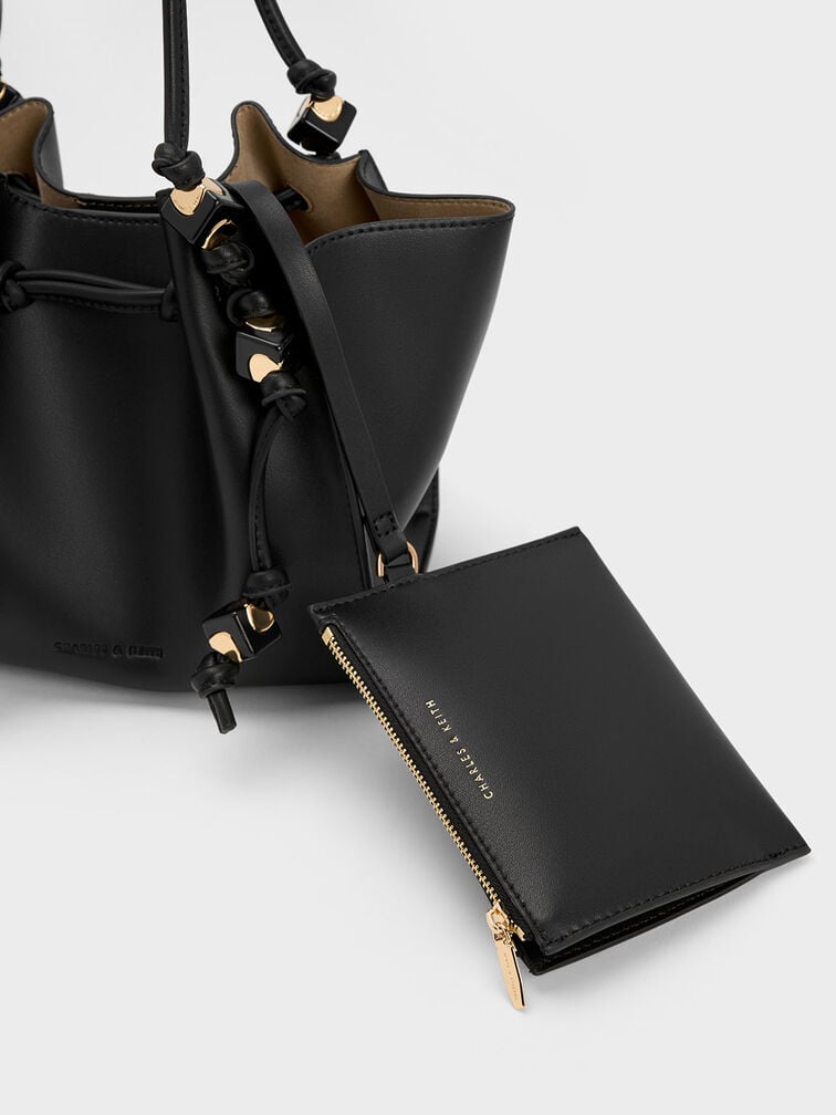 Cube Trapeze Tote Bag, Black, hi-res