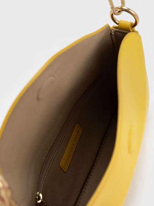 Catena Chain-Handle Bag, Yellow, hi-res
