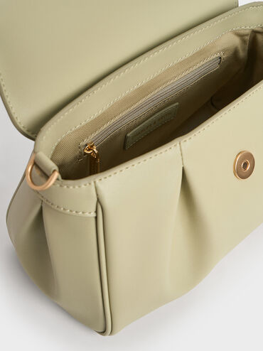 Calla Front Flap Chain-Handle Bag, Sage Green, hi-res
