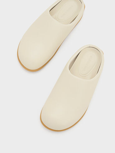 Molly Flat Mules, Cream, hi-res