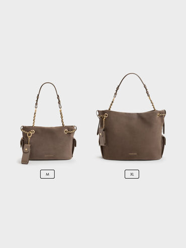 XL Lottie Side-Pocket Tote Bag, Stone Grey, hi-res
