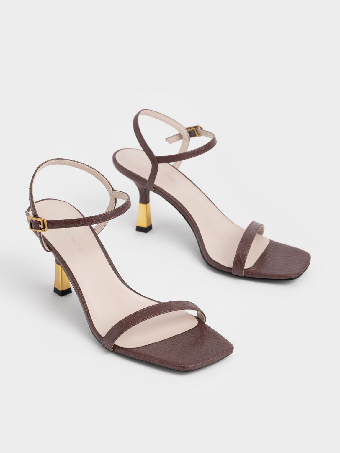 Buy SOLE HEAD Bronze Womens Synthetic Bronze Heels Sandal | Shoppers Stop