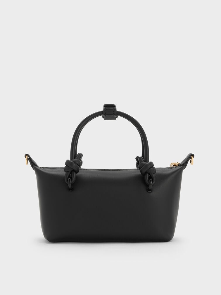 Sammie Knotted-Handle Tote Bag, Black, hi-res