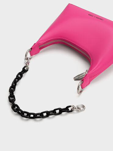 Koi Chain Handle Shoulder Bag, Fuchsia, hi-res