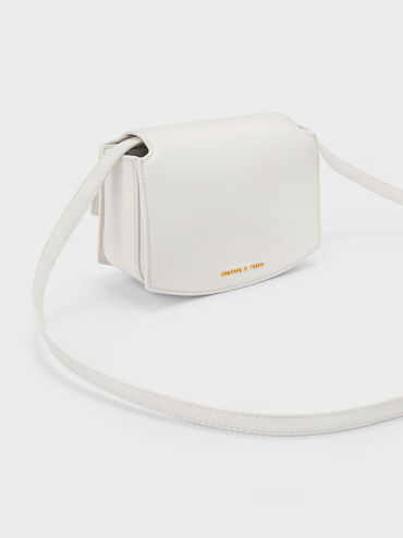 Clover Curved Shoulder Bag, Cream, hi-res