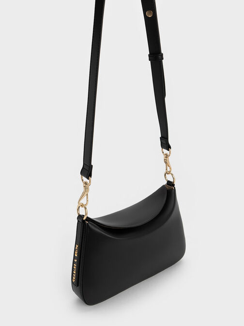 Catena Chain-Handle Bag, Black, hi-res