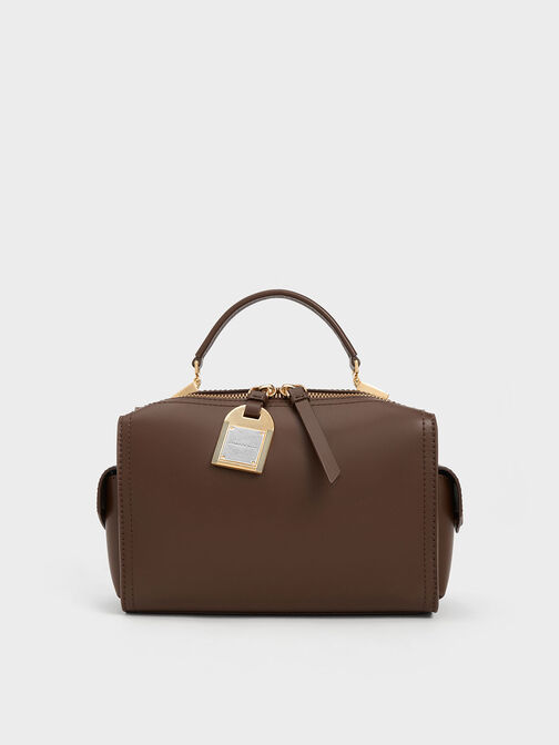 Austen Top Handle Bag, Dark Brown, hi-res