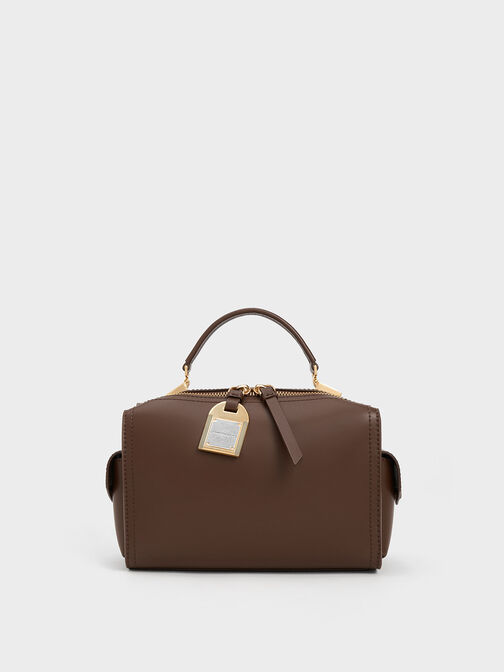 Austen Top Handle Bag, Dark Brown, hi-res