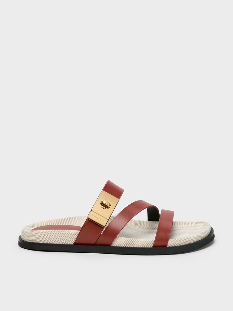 Aelin Canvas Strappy Sandals, Multi, hi-res