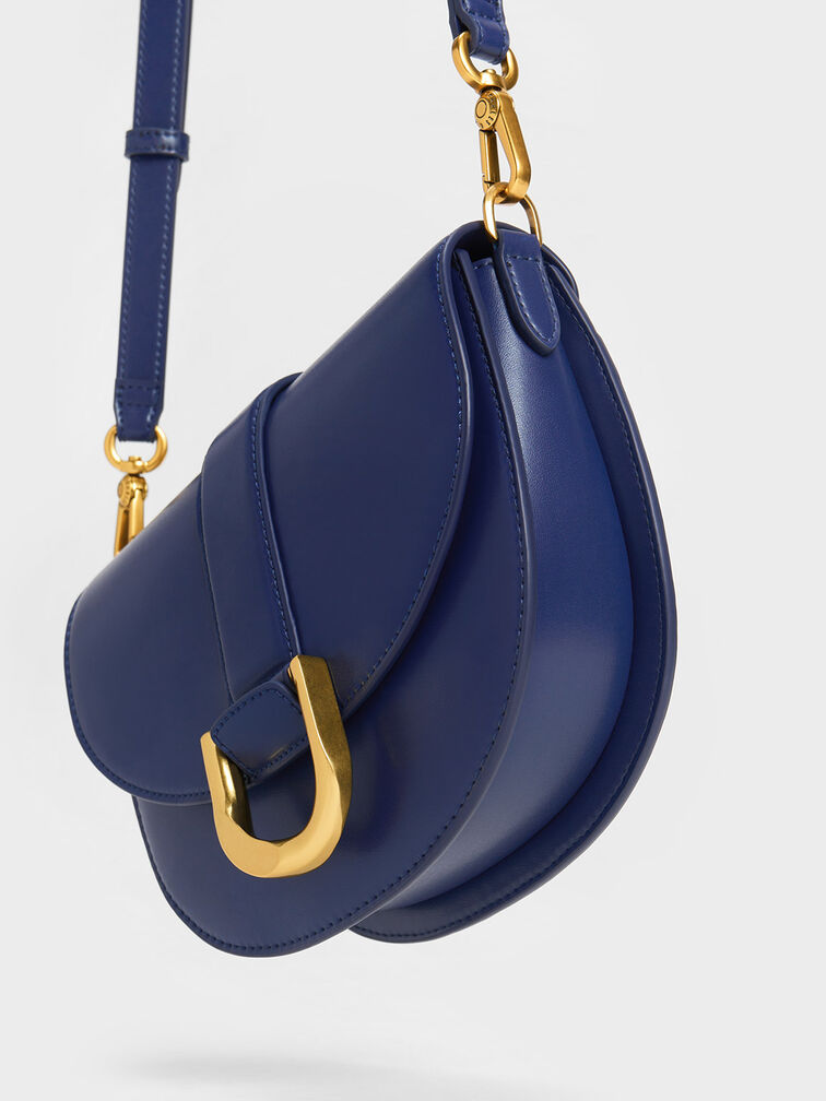 Gabine Saddle Bag, Navy, hi-res