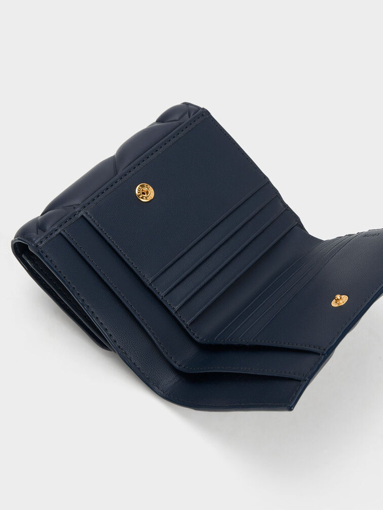 Tillie Quilted Wallet, Navy, hi-res