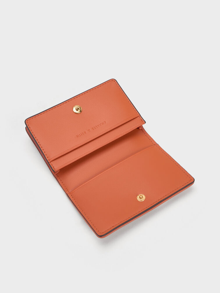 Astra Contrast Trim Wallet, Orange, hi-res