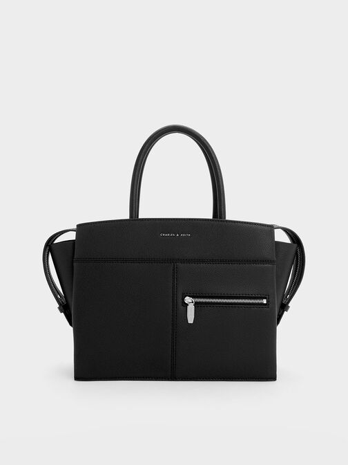 Anwen Trapeze Top Handle Bag, Noir, hi-res