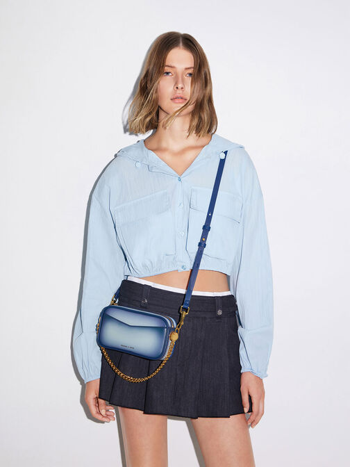 Cayce Ombre Boxy Crossbody Bag, Navy, hi-res