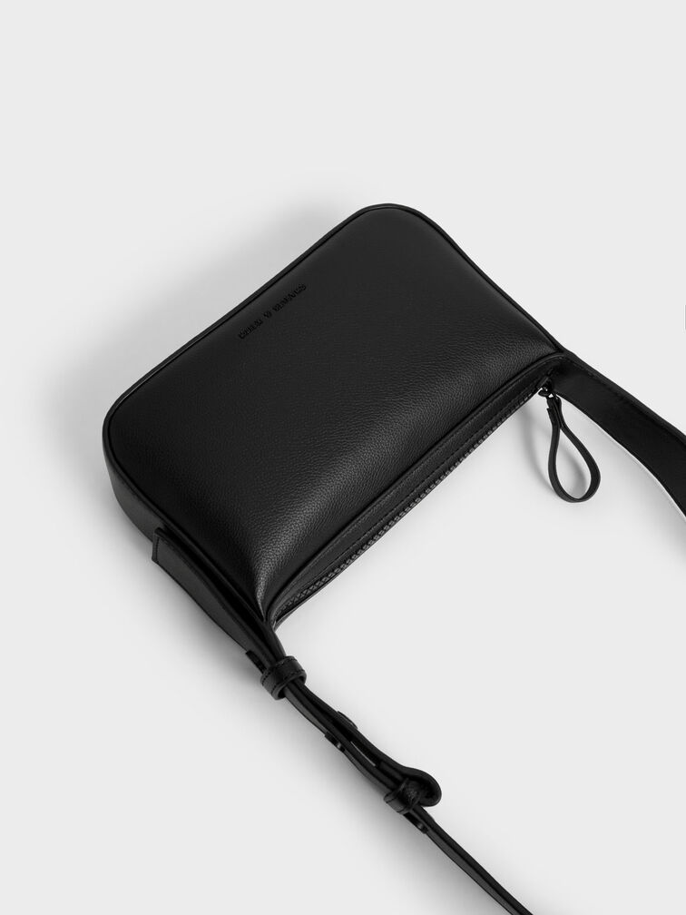Boxy Shoulder Bag, Black, hi-res