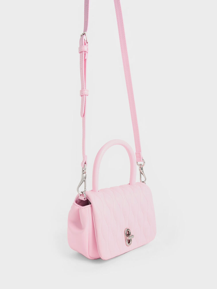 Iva Boxy Top Handle Bag, Pink, hi-res