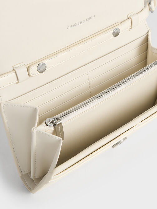 Sloane Long Wallet, Cream, hi-res