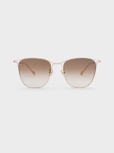 Wire Frame Butterfly Sunglasses, Cream, hi-res