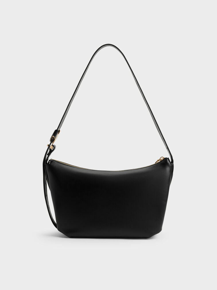 Zephyr Hobo Bag, Black, hi-res