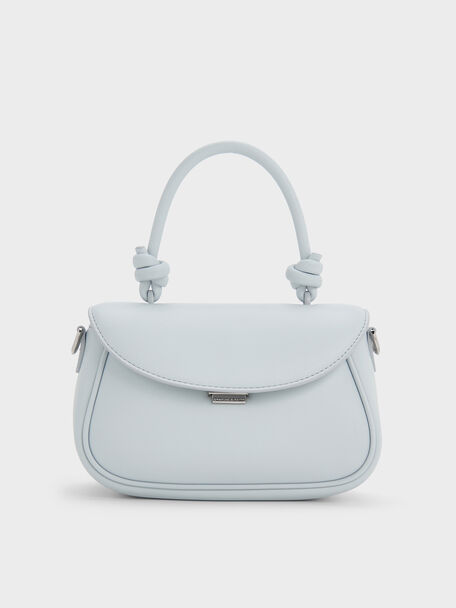Sammie Knotted-Handle Front-Flap Bag, Sea Salt Blue, hi-res