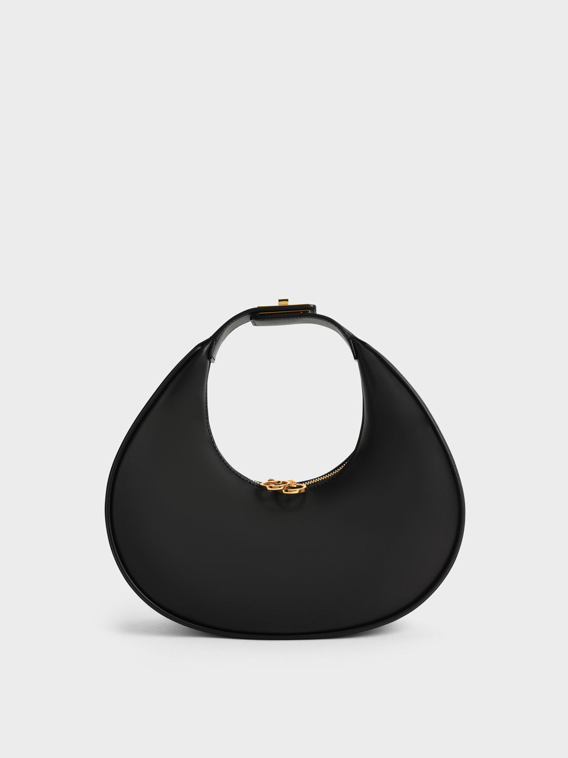 Midnight Noir Black Mesh Crescent Bag - Ara Studio