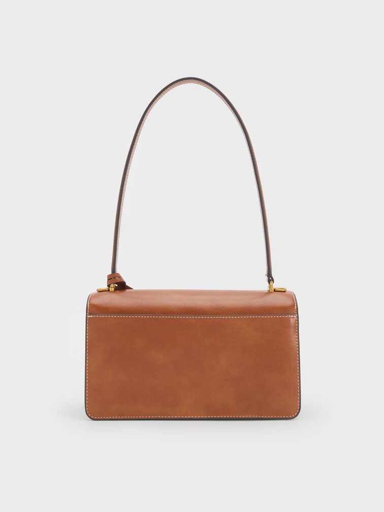 Acelynn Rope-Chain Shoulder Bag, Distressed Tan, hi-res