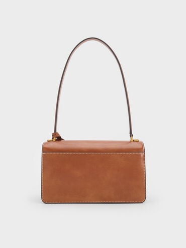 Acelynn Rope-Chain Shoulder Bag, Distressed Tan, hi-res