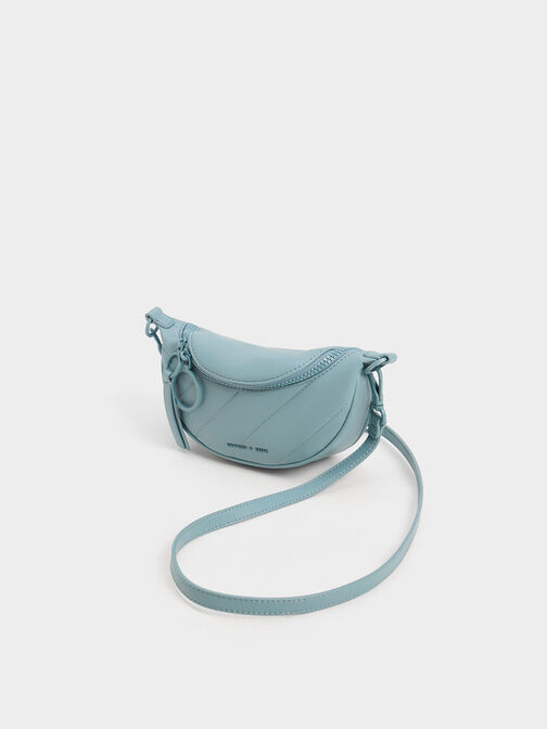 Philomena Half-Moon Crossbody Bag, Slate Blue, hi-res