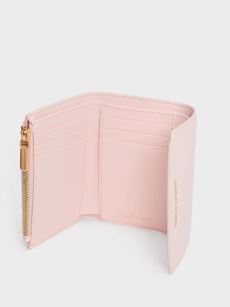 Briony Curved Flap Wallet, Light Pink, hi-res