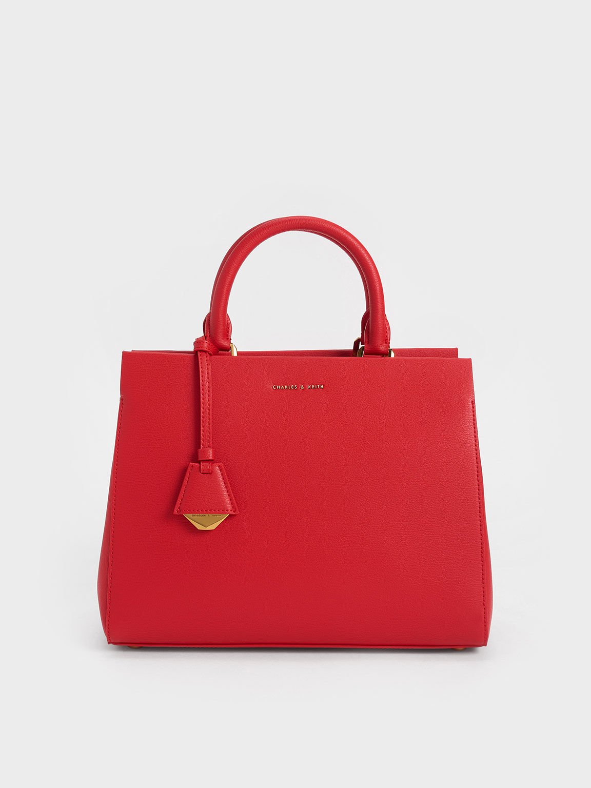 Classic Structured Handbag Red