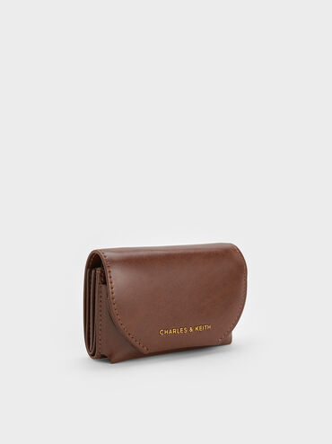 Enola Front Flap Wallet, Dark Brown, hi-res