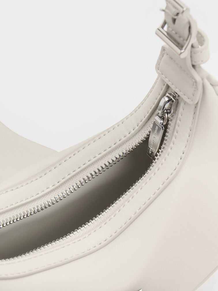 Trice Metallic-Accent Belted Shoulder Bag, Chalk, hi-res