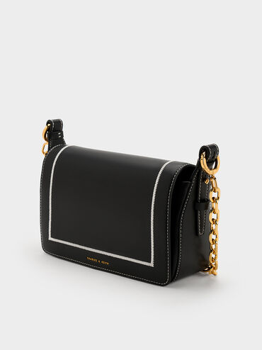 Astra Chain Handle Bag, Black, hi-res