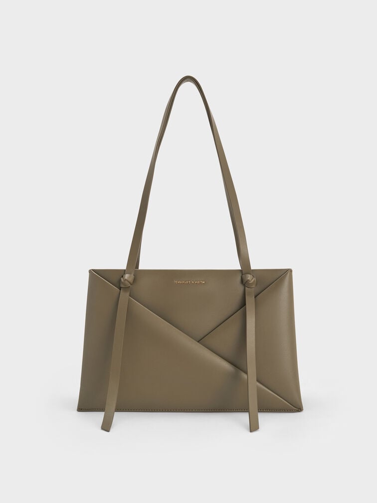 Midori Geometric Tote Bag, Deep Olive, hi-res