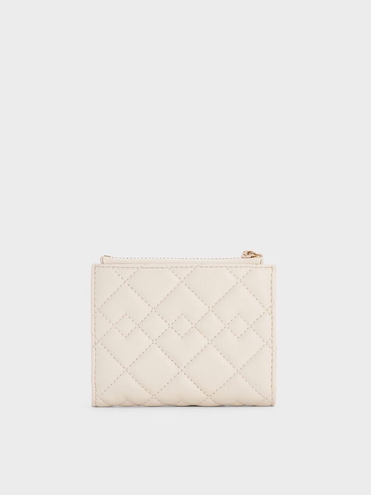 Duo Quilted Small Wallet, Cream, hi-res